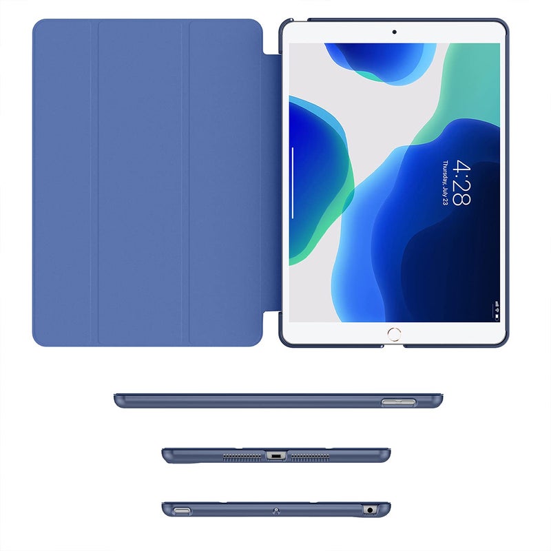 Soke Case for iPad 9th/8th/7th Generation 2021/2020/2019, [Slim Trifold Stand + Auto Wake/Sleep], Premium Protective Hard PC Back Cover for Apple iPad 10.2 Inch (Navy) - Image 2