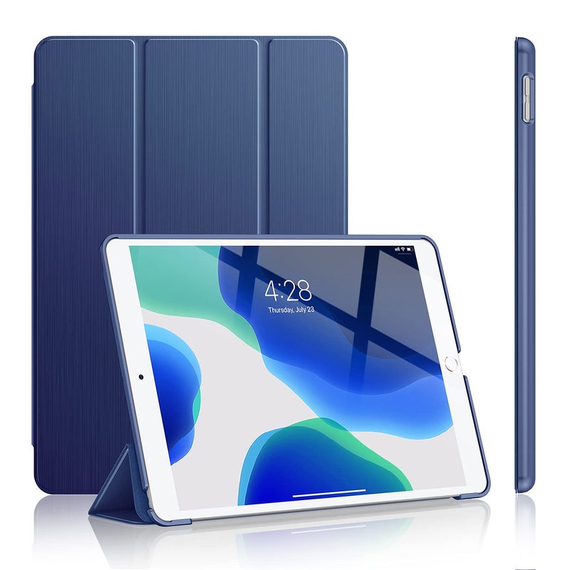 Soke Case for iPad 9th/8th/7th Generation 2021/2020/2019, [Slim Trifold Stand + Auto Wake/Sleep], Premium Protective Hard PC Back Cover for Apple iPad 10.2 Inch (Navy) - Image 1