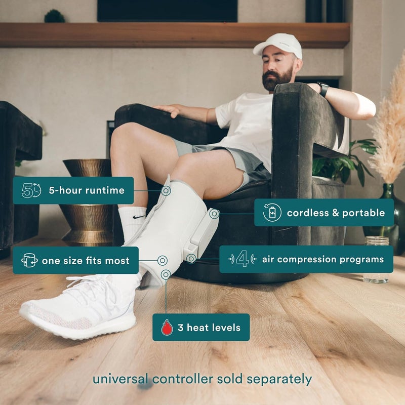 HoMedics جهاز تدليك الساق مع ضغط مودولير من هوميدكس مع علاج ضغط متداخل و 4 برامج وضبط شدة الحرارة البطارية تباع بشكل منفصل - Image 3