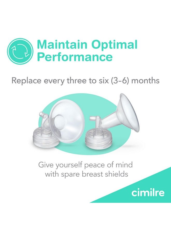 Cimilre 19MM Breast Shields, Spare & Replacement Breast Shields for The Cimilre Breast Pump, Comfortable Breast Pump Parts for Nursing Moms, 19MM Shields (Set of 2) - Image 3