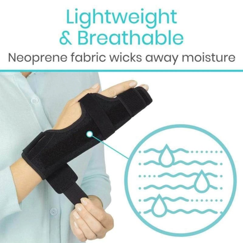 Finger Splint - Supports Pinky, Ring, Middle Metacarpals and Knuckles - Right or Left Adjustable Hand Brace - Straightening for Trigger Finger, Injury, Fracture, Broken, Tendoniti - Image 2