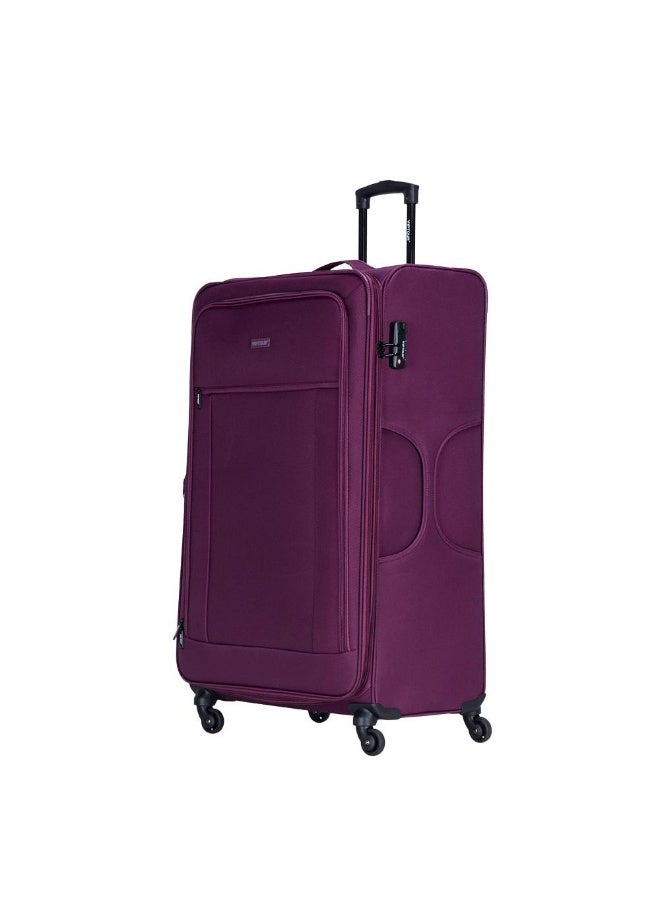 فيبتور مجموعة حقائب سفر قماشية ناعمة من 4 قطع مع عجلات دوارة 360 درجة وقفل رقمي - حقيبة سفر متينة من البوليستر (20 بوصة / 24 بوصة / 28 بوصة / 32 بوصة) - لون أرجواني - Image 3