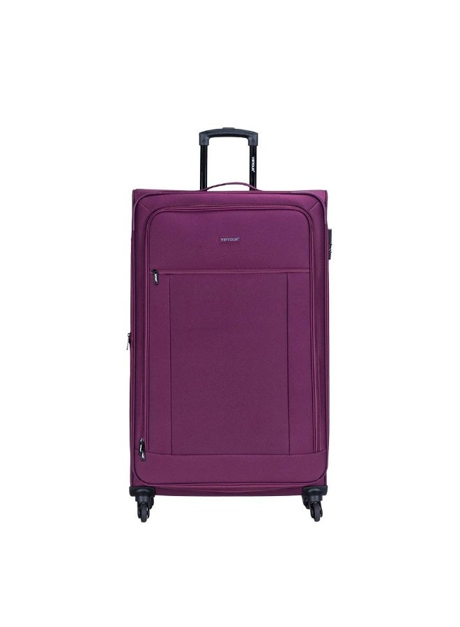 فيبتور مجموعة حقائب سفر قماشية ناعمة من 4 قطع مع عجلات دوارة 360 درجة وقفل رقمي - حقيبة سفر متينة من البوليستر (20 بوصة / 24 بوصة / 28 بوصة / 32 بوصة) - لون أرجواني - Image 2