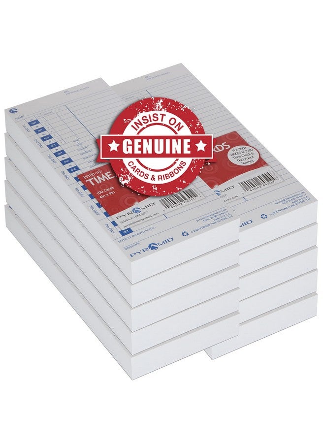 بيراميد تايم سيستمس 3510010Mb 1000 عدد بطاقات الوقت الأصلية والحقيقية للغة الإنجليزية لـ 3500 3500Ss 3600Ss و3700 ساعات زمنية بطاقات وقت على مدار الساعة - Image 1