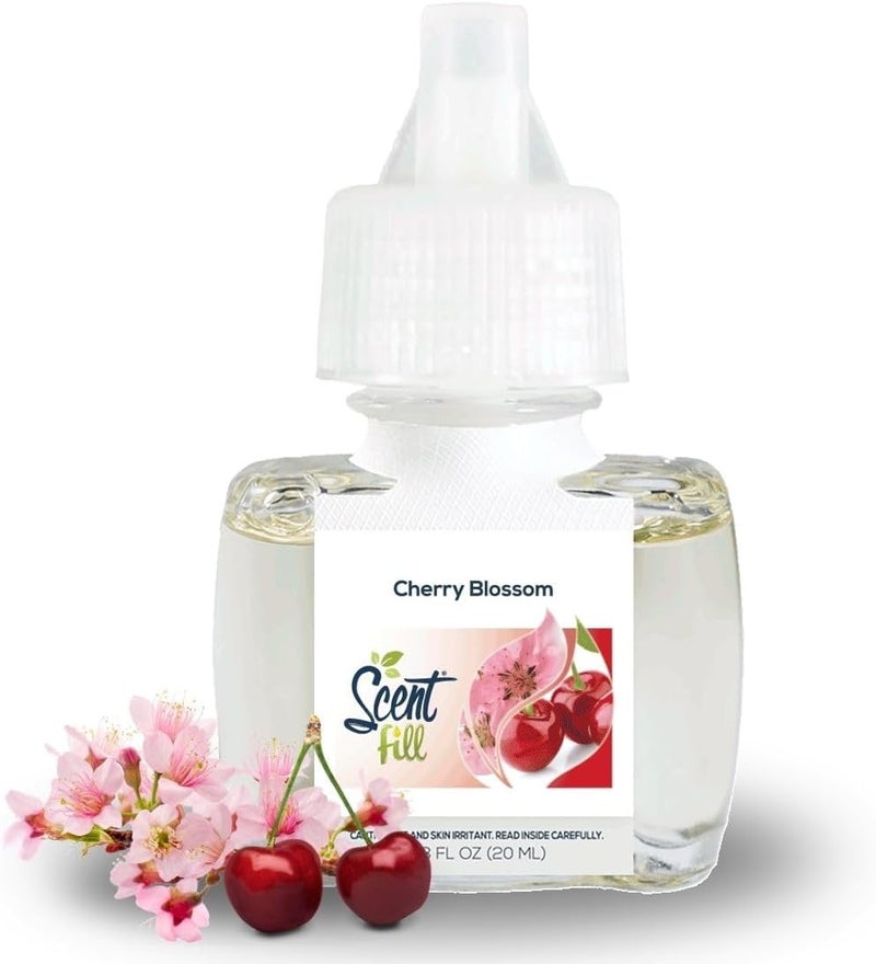 معطر هواء قابل للتوصيل برائحة أزهار الكرز، عبوات زيت معطر، 4 عبوات - Image 2