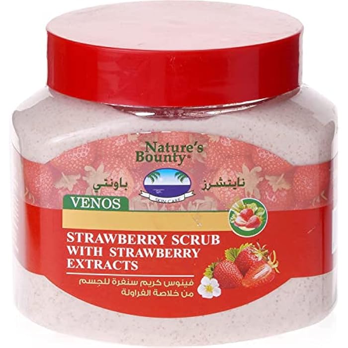 Nature's Bounty Venos Face and Body Strawberry Scrub, 300 ml - Image 1