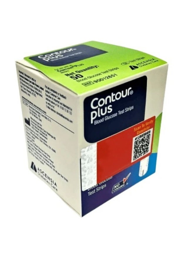 كونتور بلس شرائط اختبار سكر الدم المتقدمة كونتور بلس (50 شريطًا) - دقة مثبتة سريريًا - Image 1