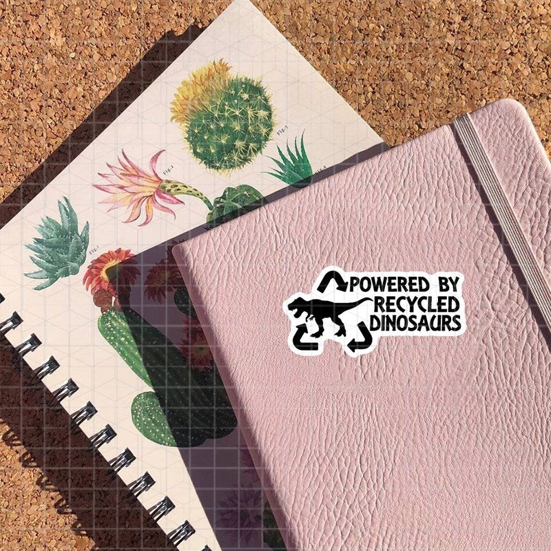 Polychrome 3-Inch Vinyl Sticker Powered by Recycled Dinosaurs for Laptops Water Bottles Cars - Image 5