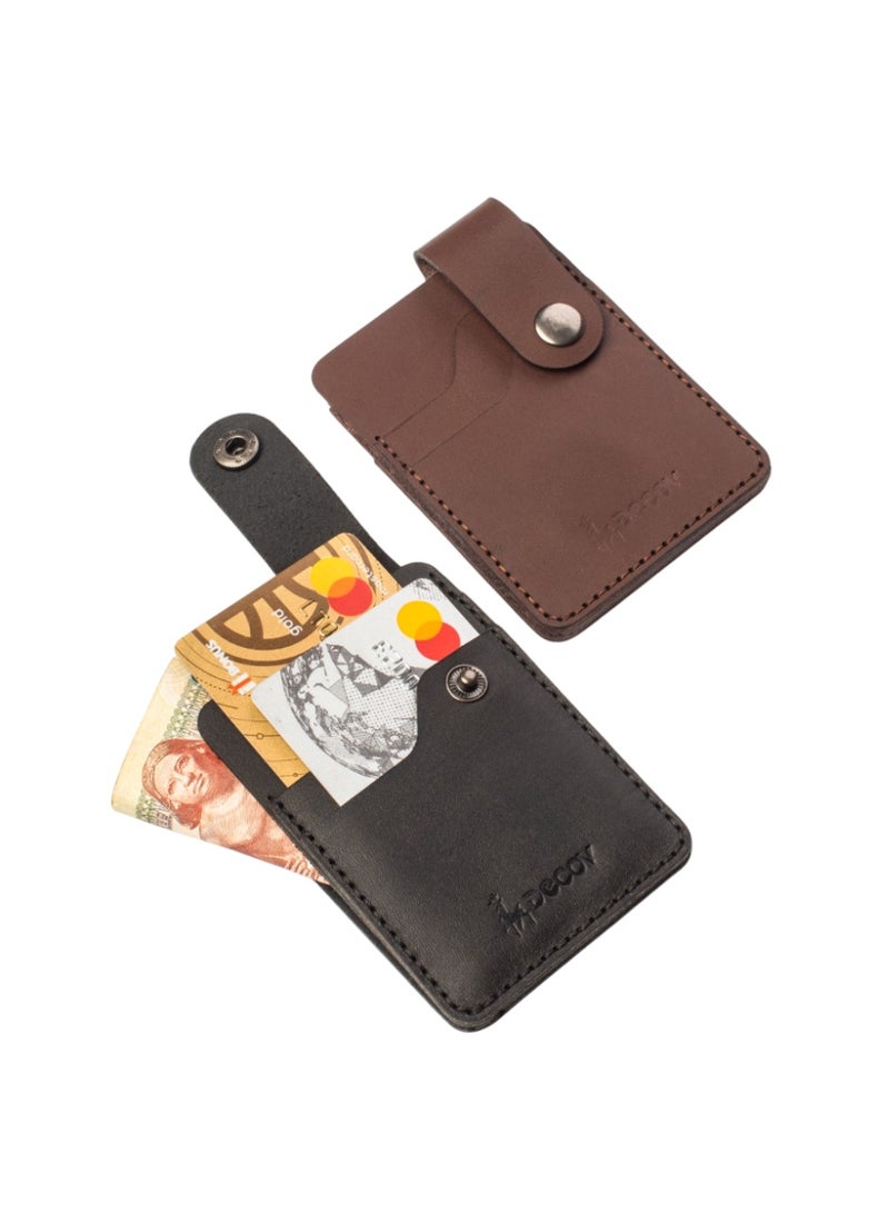 Decov Handmade Genuine Leather Wallet, 3 Pockets, 6 Card Slots, Cash Compartment - Image 3