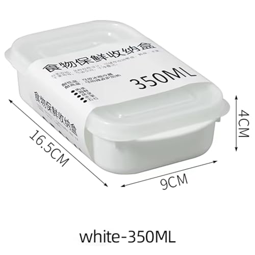 Turbid 4-350ml Refrigerator Food Storage Containers, PP5 Polypropylene Box, Stackable Commercial Quality Lunchbox with Covers, Durable, Reusable BPA-Free, Microwave, Freezer, Dishwasher Safe. - Image 2