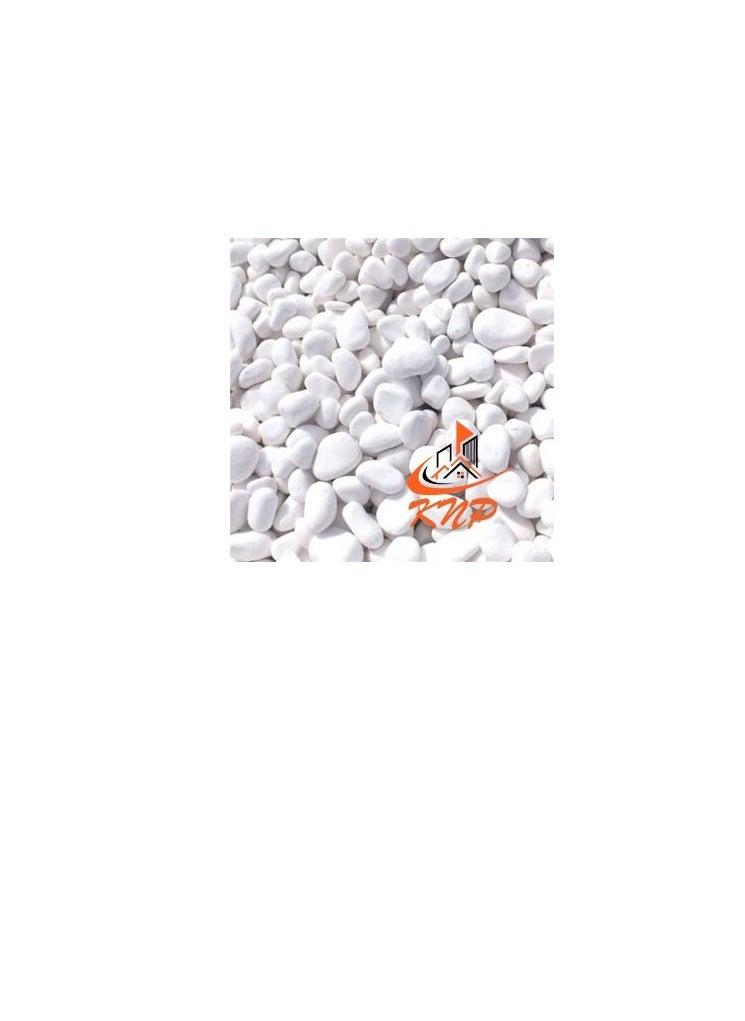 KNP Snow White Pebbles 20KG Bag 3-4 cm  - Image 1