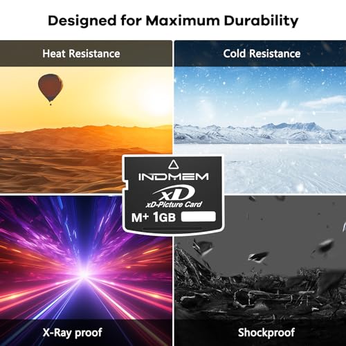 INDMEM xD-Picture Card 1GB(Type M+) 1GB XD Flash Memory Cards for Olympus Fuji Fujifilm Old Digital Camera, Support Panorama Function, Create 3D Image and Digital Painting - Image 2