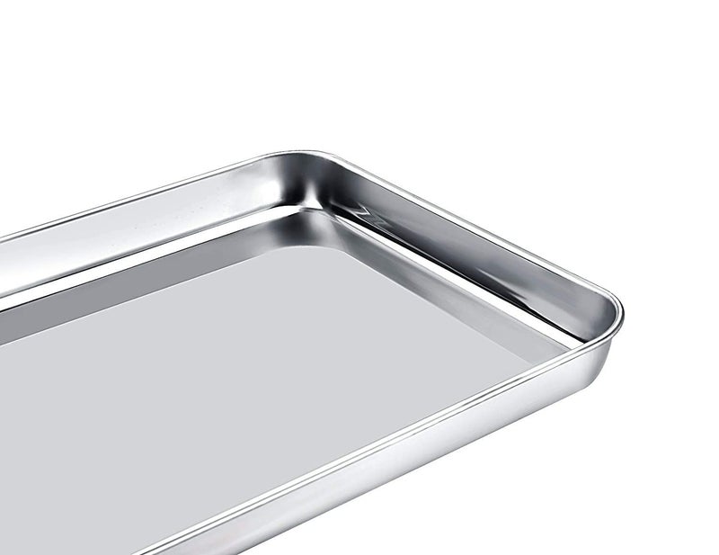 Luxuria Stainless Steel Tray Rectangle for Cake Sweet Pastry Muffins Camping Events Every Day Use Kitchenware in Various Sizes 33 x 22 - Image 2