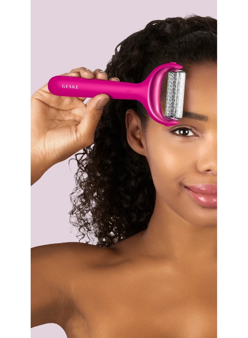 Geske Microneedle Face and Body Roller 8 in 1 SmartAppGuided Magenta 1unit - Image 4