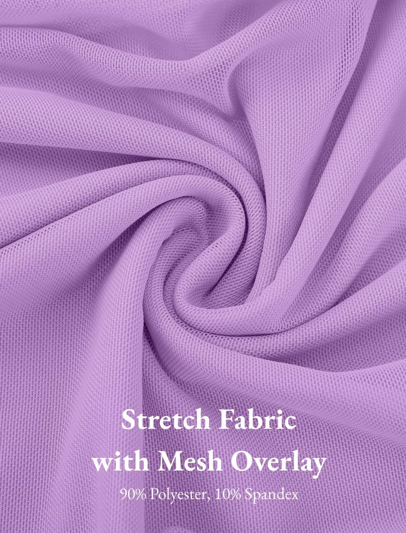 EXARUS Girls Formal Long Sleeve Bodycon Dress Teen Tween Party Holiday Dance Prom Ruched Short Fitted Purple 12 Years - Image 4