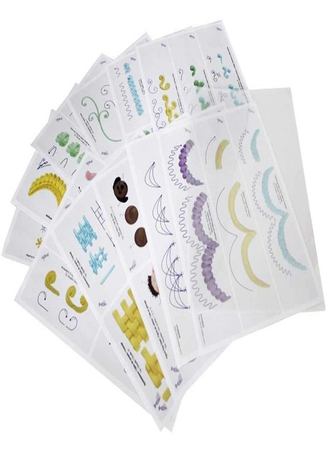 Melostu Icing Piping Nozzles Practice Drawings, Cake Pastry Beginner Practice Paper Fondant Decorating Including 23 Popular Patterns Gifts for Women - Image 1