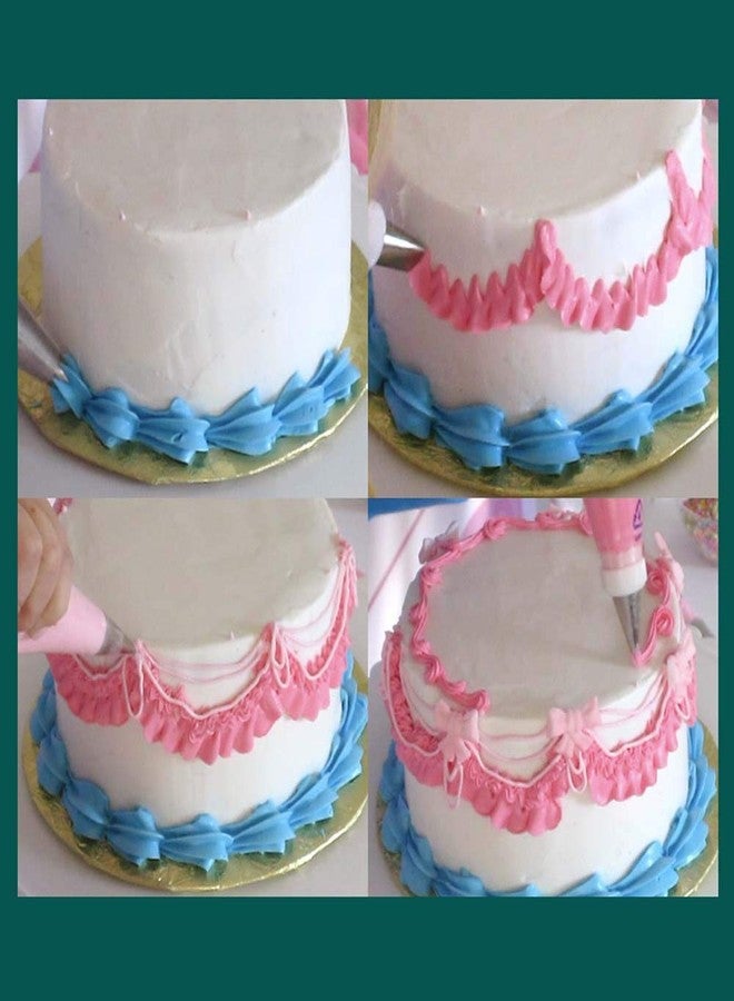Melostu Icing Piping Nozzles Practice Drawings, Cake Pastry Beginner Practice Paper Fondant Decorating Including 23 Popular Patterns Gifts for Women - Image 4