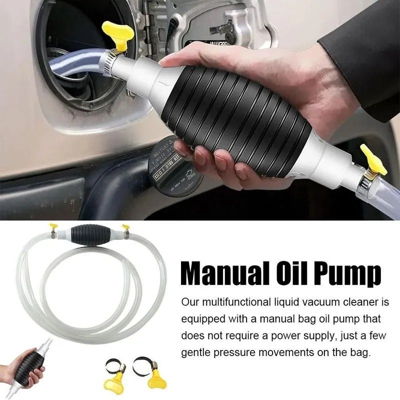 Hand Fuel Transfer Pump 1m with Hose and 2 Clamps for Car, Boat, Motorcycle - Image 3