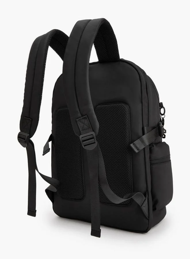 Missy BLACK Solid Backpack With Adjustable Shoulder Straps for Women | Best Price UAE