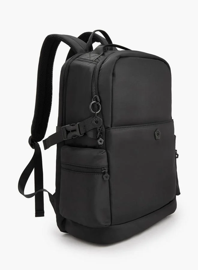 Missy BLACK Solid Backpack With Adjustable Shoulder Straps for Women | Best Price UAE