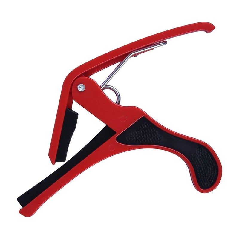 MUSTANG Metal Alloy Guitar Capo for Electric, Acoustic & Classical Guitars – Quick Change One-Handed Trigger Capo for Guitar & Ukulele – Professional Accessory (Red) - Image 3