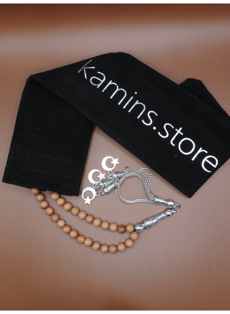 Kamins Collection Natural Sandalwood/Aromatic/Tasbih/99-Bead - Image 1