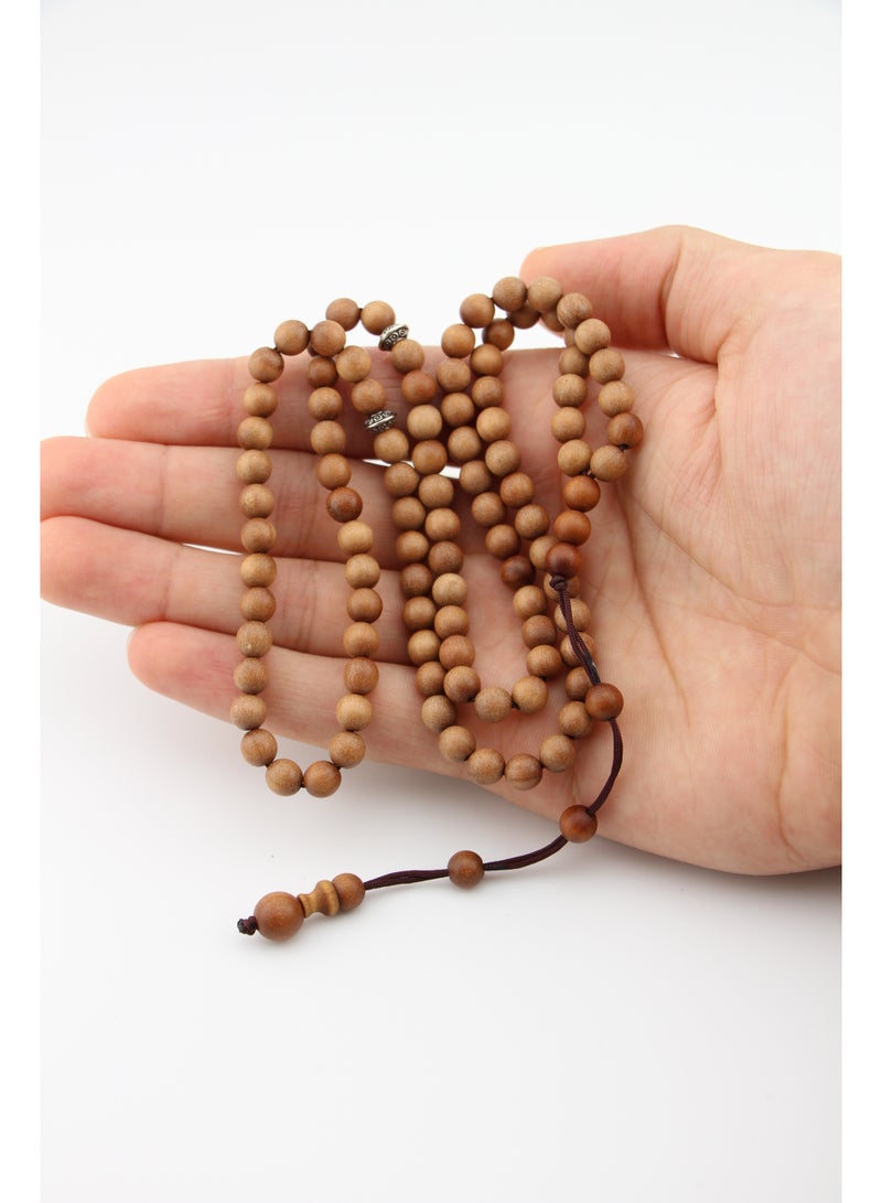 مجموعة كامين خشب الصندل الطبيعي/ عطري/ مسبحة/ 99 حبة - Image 4