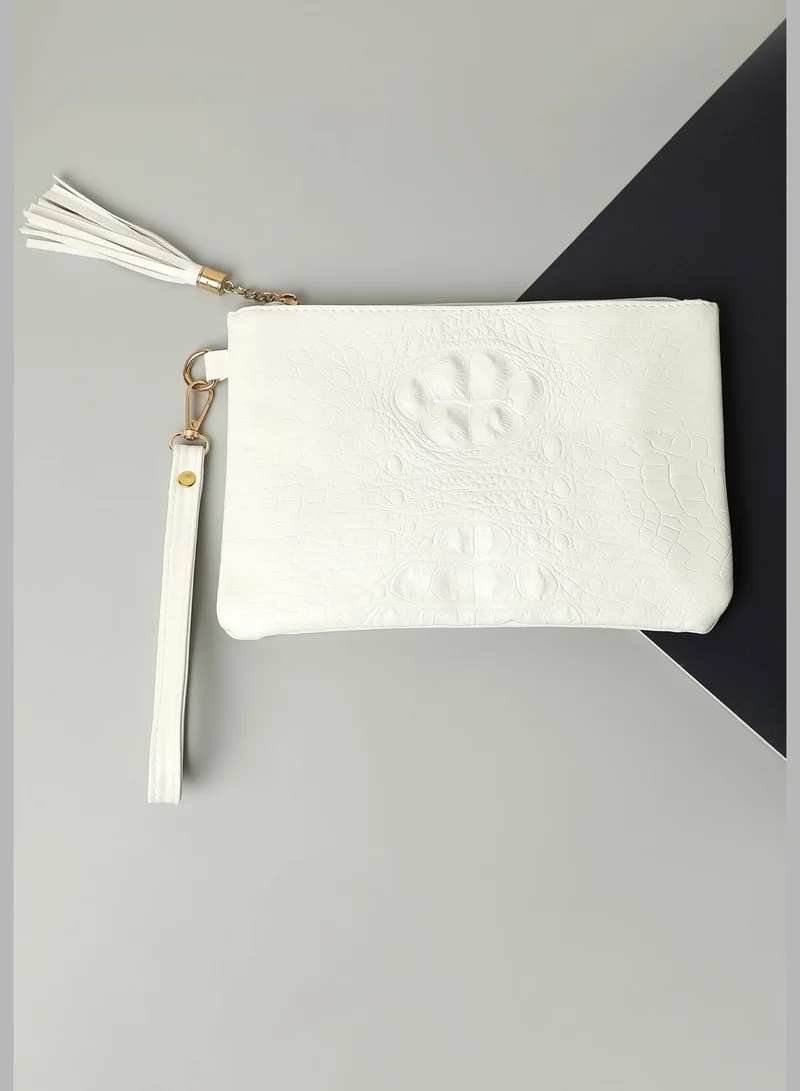 Haute Sauce Textured Casual PU Leather Mini Pouch with Zip Lock For Women