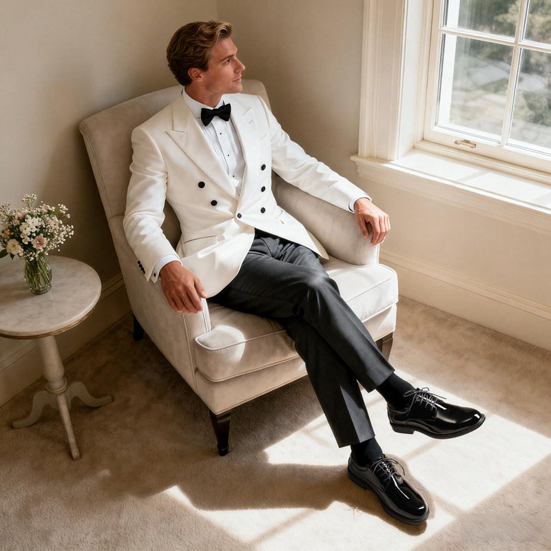 Bruno Marc Men's Dress Oxford Shoes Classic Lace Up Formal Shoes,Size 9,Black/Pat,DOWNING-02 - Image 2