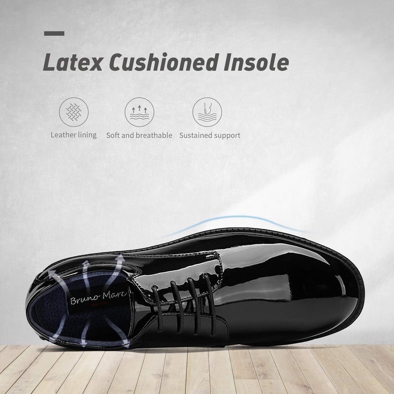 Bruno Marc Men's Dress Oxford Shoes Classic Lace Up Formal Shoes,Size 9,Black/Pat,DOWNING-02 - Image 3