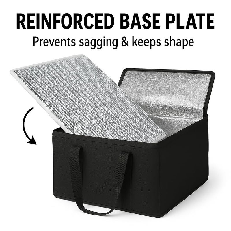 musbus Additional Bottom Plate XXXL Insulated Food Delivery Bag Cooler Bags heavy duty Catering Therma for doordash Keep Food Warm - Image 3