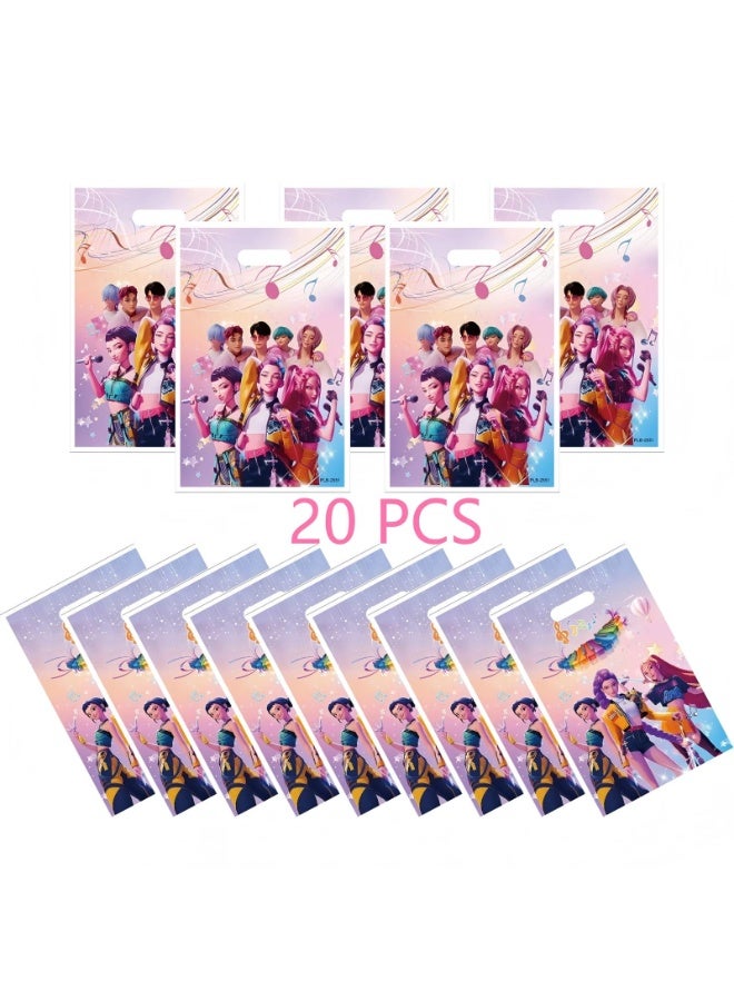 Party 20PCS themed pattern birthday party supplies cartoon candy bags tote bags children's gift bags - Image 1