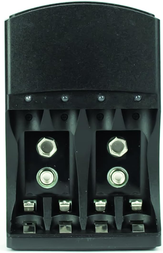 Status Battery Charger Black | Universal Battery Charger AA, AAA and 9V | Charges up to 4 Batteries | SBCB1PKB6 - Image 1