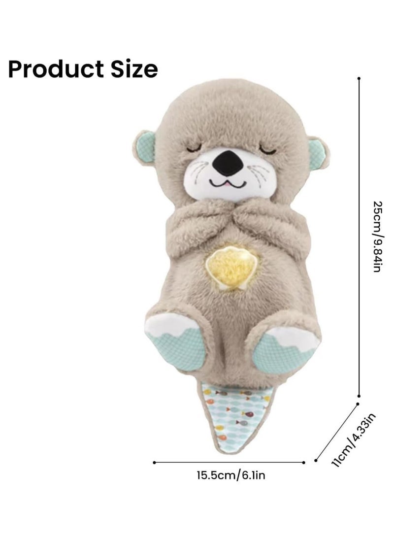 general Plush Cuddly Toy with Breathing Movement, Music, and Sleepy Comfort for Newborns - Soft Sleeping Otter Music Box Ideal for New Baby Gifts - Image 2
