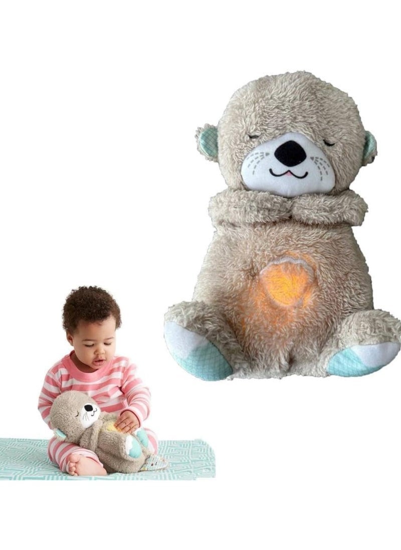 general Plush Cuddly Toy with Breathing Movement, Music, and Sleepy Comfort for Newborns - Soft Sleeping Otter Music Box Ideal for New Baby Gifts - Image 1