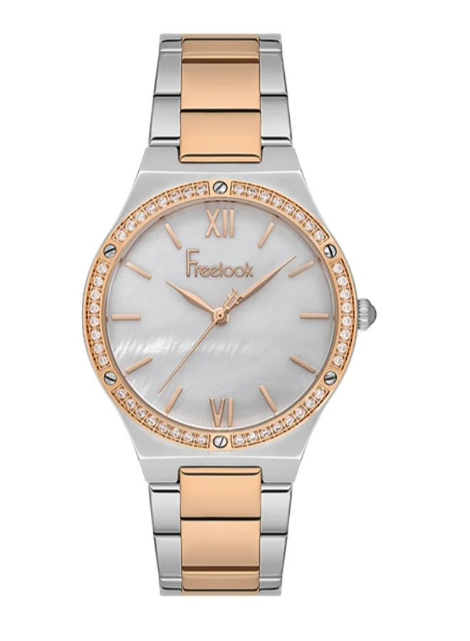 Freelook Paris Freelook - Lumiere Women's Watch | Brass Case | Stainless Steel Band | Silver & Round Dial | Analog | Japanese Quartz | Mineral Glass | Premium Luxury Watch | Ideal Gift | Water Resistant 50 Meters