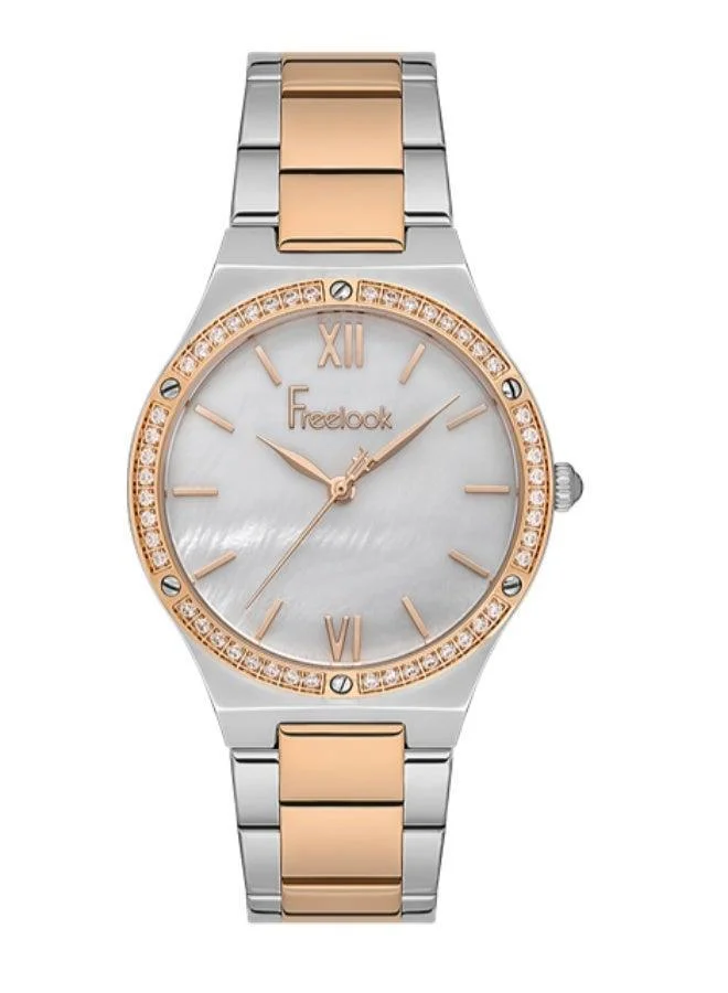 Freelook Paris Freelook - Lumiere Women's Watch | Brass Case | Stainless Steel Band | Silver & Round Dial | Analog | Japanese Quartz | Mineral Glass | Premium Luxury Watch | Ideal Gift | Water Resistant 50 Meters