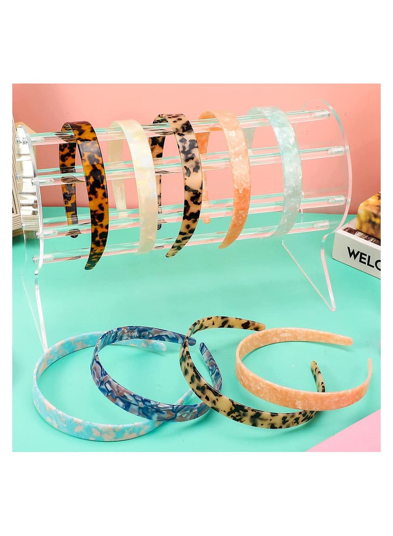 ORiTi 3 Colors Tortoise Headband Plastic Headbands Tortoise Shell Headband Wide Acetate Headbands Resin Headbands Skinny Thin Headbands - Image 3