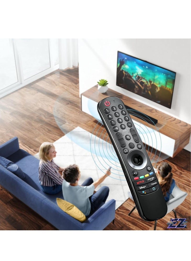 PopZa AN-MR21GA 2021 LG Magic Remote Control Replacement for LG UHD OLED QNED NanoCell 4K 8K TV with Pointer and Voice Function with battery - Image 2