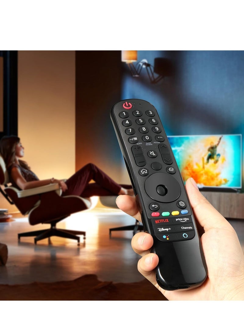 PopZa AN-MR21GA 2021 LG Magic Remote Control Replacement for LG UHD OLED QNED NanoCell 4K 8K TV with Pointer and Voice Function with battery - Image 5