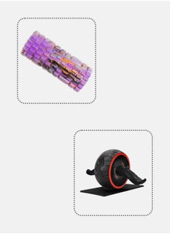 KANGAROO Foam roll set with advanced exercise wheel 