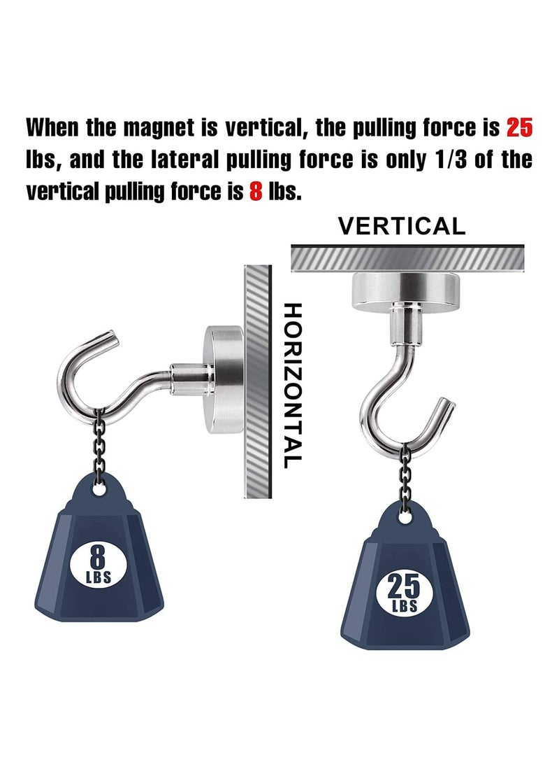JOLLITY LLC Magnetic Hooks, 25Lbs Strong Magnet Hooks for Kitchen, Home, Cruise, Workplace, Office and Garage (Pack of 10)  - Image 3