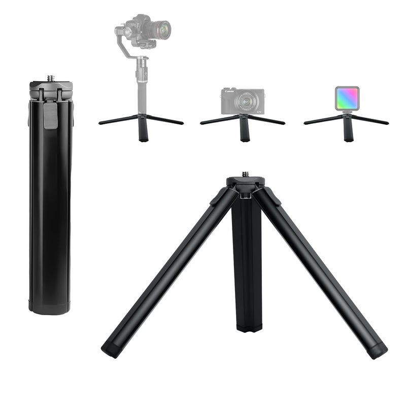 HIFFIN Mini Tripod, Compact Desktop Tripod Stand with 1/4" Screw – Mini Tabletop Tripod for DSLR Camera, Smartphone, Gimbal, Webcam, Selfie Stick & More – Lightweight & Portable - Image 5