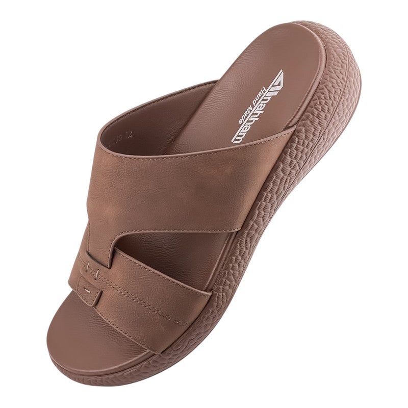 إيت صندل عربي يدوي الصنع للرجال من AET | شبشب رجالي خارجي | شبشب مفتوح من الأمام للاستخدام اليومي | جلد عربي أصلي| تصميم عربي جديد | نعل داخلي مطابق للون| مريح وخفيف الوزن - Image 3