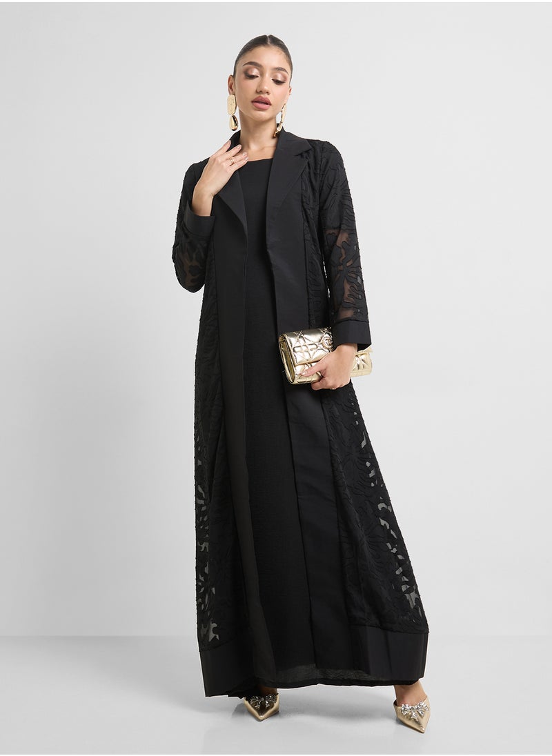 Khizana Abaya With Lace  - Image 4