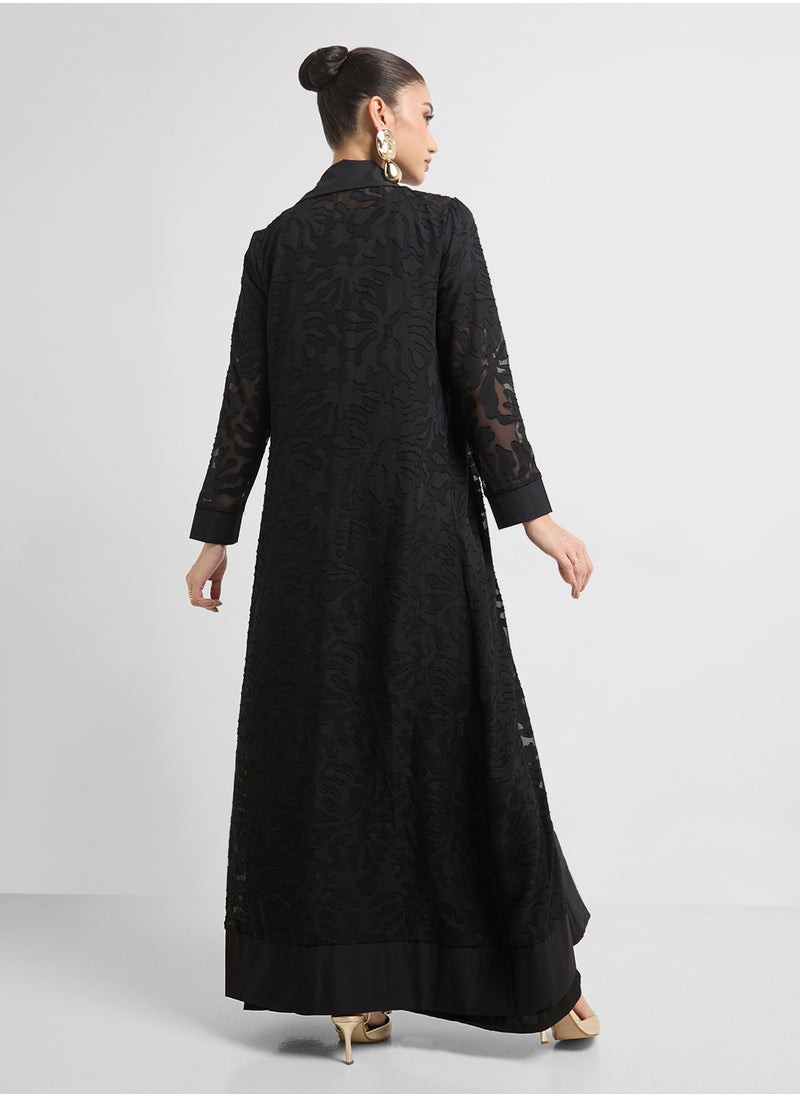 Khizana Abaya With Lace  - Image 2