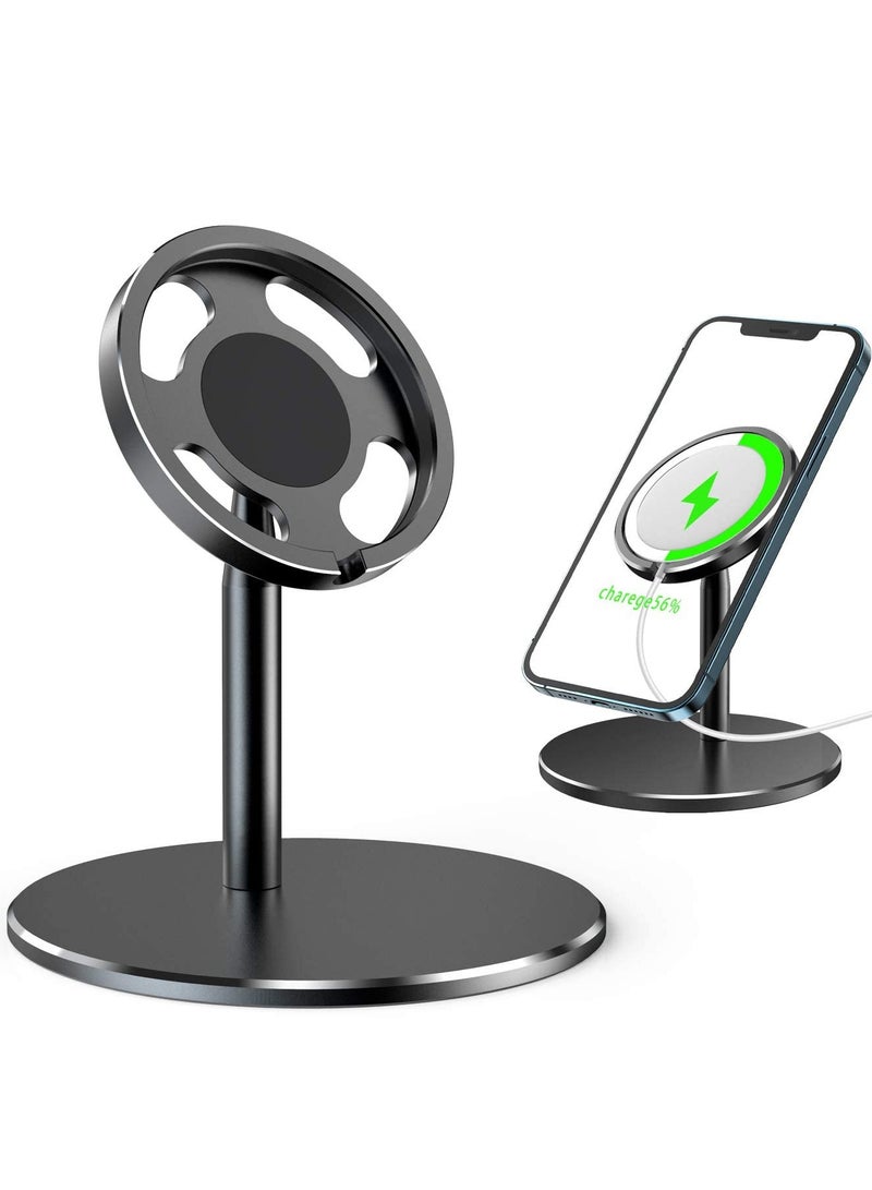 erorex Aluminum Phone Stand Charger Compatible with Cradle Work Stable Desk Dock Mount Holder Black  - Image 1