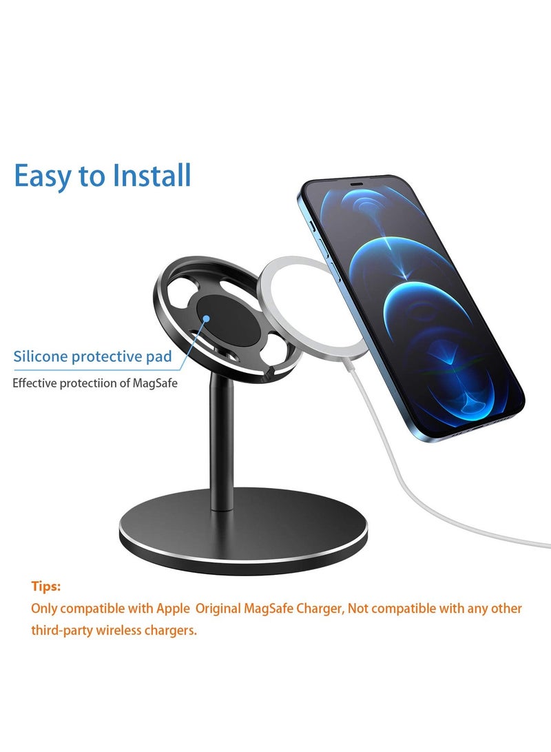erorex Aluminum Phone Stand Charger Compatible with Cradle Work Stable Desk Dock Mount Holder Black  - Image 4
