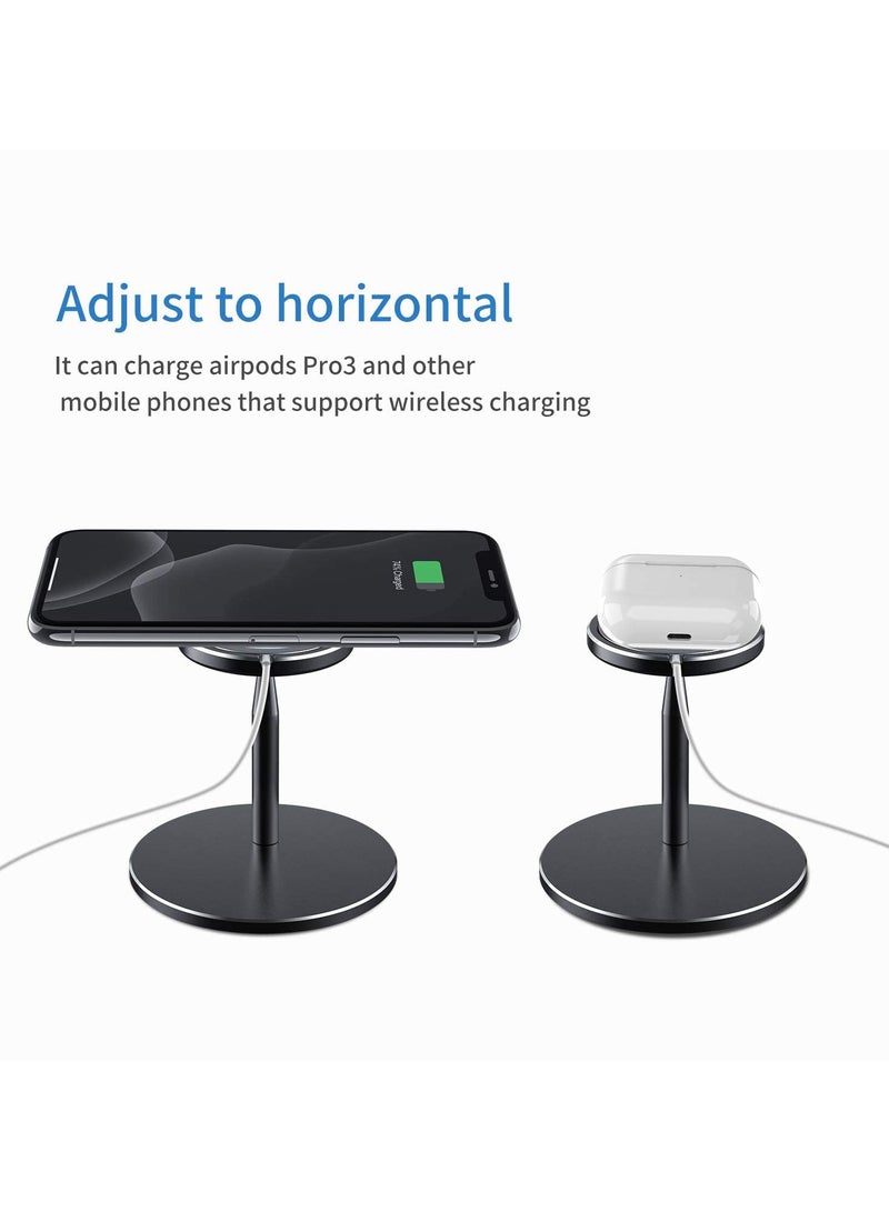 erorex Aluminum Phone Stand Charger Compatible with Cradle Work Stable Desk Dock Mount Holder Black  - Image 2