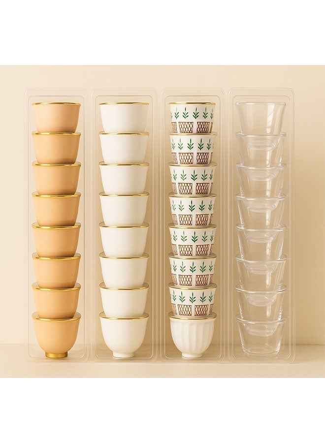 DIDA A set of 4 transparent storage boxes - with an elegant design, perfectly suitable for cups, knives, forks and chopsticks, combining beauty and functionality, suitable for kitchen style - Image 2